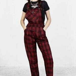 Disturbia Burgundy Plaid Garment